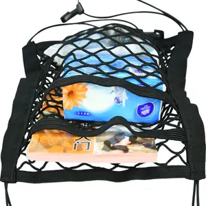 Toptan kargo ağı asılı-WUPP 2 katmanlı elastik araba organizatör kargo bagaj tutucu arasında araba koltuğu arka düzenleyicisi Net çanta doku çanta tutucu