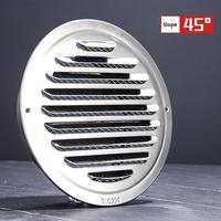 Vente en gros couvercle d'échappement rond en acier inoxydable SS304 moderne de 3 pouces et tuyau d'aération pour mur de cuisine