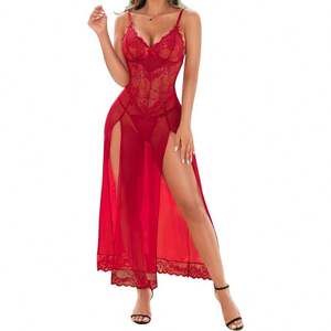 Sfy4110 Chemise de nuit nude très populaire, lingerie sexy pour femmes, ensemble de chemise de nuit transparente pour la Saint-Valentin - Product Image 1