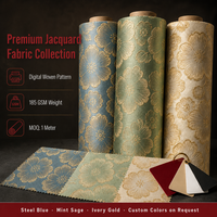 Tissu jacquard floral gaufré de haute qualité 180GSM 100% polyester 148cm de largeur pour chaussures et sacs