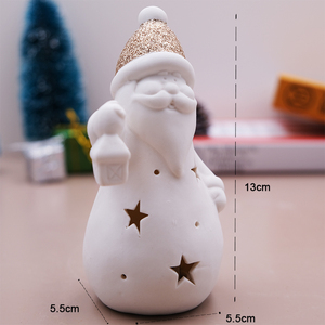 Colgante de cerámica de Papá Noel de alta calidad, decoración navideña con iluminación LED para adornos de <span class=keywords><strong>bolas</strong></span> y árboles, decoración navideña de calidad - Product Image 2