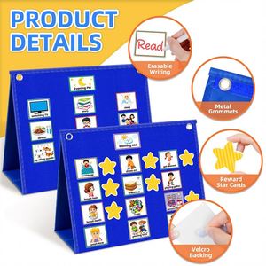 Large Visual Schedule for Kids Morning Routine Chart for Toddlers Behavior Reward Chore Chart for Kids - Product Image 3