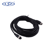 Cable de Extensión de 20M para Cámara de Seguridad CCTV de Vehículos, Cable de Monitor de Autobús con Conector de Aviación de 4 Pines