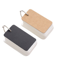 Bloc-notes mémo à reliure à anneaux imprimé à feuilles mobiles en papier kraft 40 feuilles Mini bloc-notes portable