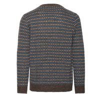 Pull en maille jacquard à col rond classique polyvalent pour homme, manches longues, hiver, décontracté, avec logo frontal ODM