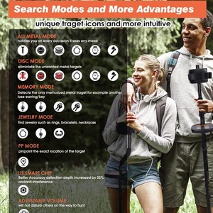 Détecteur de métaux portable GC-1075 de haute précision best-seller transfrontalier pour accessoire de chasse aux pièces de monnaie en cuivre argent or - Product Image 4