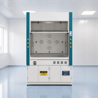 Hotte d'extraction de laboratoire tout acier anticorrosion avec rideau pour laboratoire pédagogique, vente en gros de mobilier scolaire