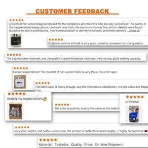 Wholesale Eco-Friendly Reusable Non-Woven Tote Shopping <b>Bag</b> Custom Logo and Size Letter Pattern - Product Image 6