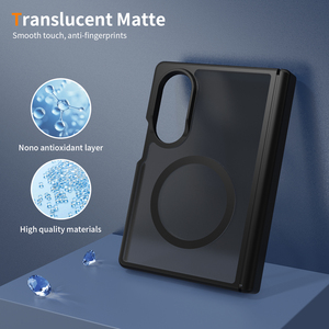 Étui pour Samsung Z Fold 8, étui de téléphone <span class=keywords><strong>portable</strong></span> pliable magnétique avec protection de la charnière, toucher doux et soyeux, coque de téléphone antichoc - Product Image 5