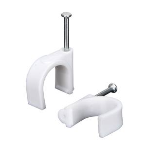 Clip de fil de clou en acier rond 6mm Wire Mesh Fixed Clip Buckle Tube Clip Noir et Blanc - Product Image 4