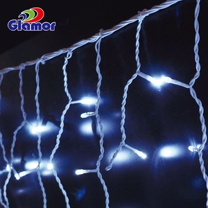 Sáng kỳ nghỉ giáng sinh trang trí PVC dây co lại dẫn chuỗi cửa sổ Rèm ấm trắng cổ tích Icicle Đèn bán buôn - Product Image 2