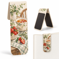 Marque-page magnétique de luxe en satin perlé pour femme, marque-page pliable personnalisé, design floral élégant, cadeau de lecture, papeterie