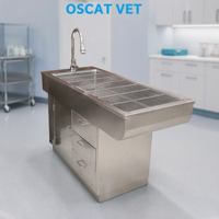 Table d'examen vétérinaire multifonctionnelle OSCAT ET-9, équipement vétérinaire, acier inoxydable 304, table d'examen pour animaux de compagnie pour usage clinique
