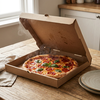 Kotak Pizza Berkualitas Tinggi Dapat Disesuaikan Ukuran 10/12/14 Inci, Embossing Matte, Grosir Langsung Pabrik, Kertas Food Grade UV, Laminasi Matt