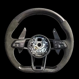 Volante inferior plano de fibra de carbono personalizado para <span class=keywords><strong>Audi</strong></span> A5 A3 A4 B7 RS4 RS5 B8 B9 Q5 modelo 8L 8V 8P 8Y <span class=keywords><strong>Coupe</strong></span> 2012-2017 - Product Image 1