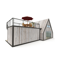 Maison de conteneur en acier triangulaire moderne préfabriquée de luxe de 20 pieds et 40 pieds pour hôtel, avec construction en panneaux sandwich