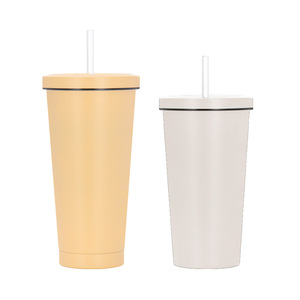 Stainless Steel Tumbler 304 Insulated Cup With Straw Travel Coffee Mug Portable Outdoor Use - Product Image 1