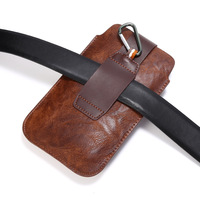 Étui de ceinture en cuir PU de 6,5 pouces avec clip et mousqueton, pochette pour téléphone portable pour iPhone 18 Pro Max S26 Ultra