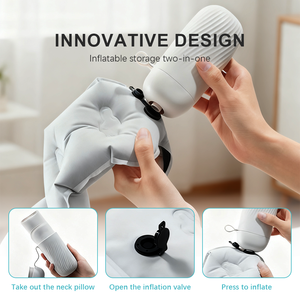 وسادة عنق قابلة للنفخ للسفر مع مضخة محمولة وحقيبة تخزين - Product Image 5