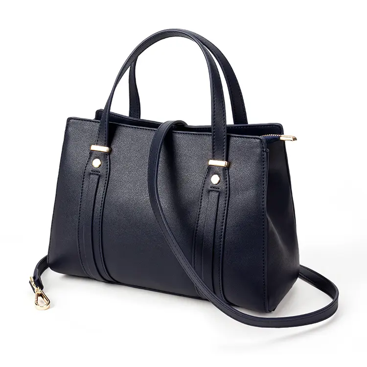 Custom OEM Fashion Style Blue Color Ladies Bags Women's Handbags Simple Design Large Capacity Crossbody Bag