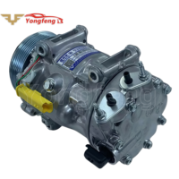 ضاغط تكييف هواء جديد 7V16 12V 6Pk بقطر بكرة 119 مم معتمد من Wei Te Na لسيتروين C4L/بيجو 408/3008/308S/DS6/فينغشن AX7