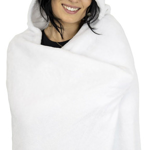 B858 blanc <span class=keywords><strong>licorne</strong></span> thème couvertures à <span class=keywords><strong>capuche</strong></span> chauffe-mains poches peluche Polyester bouton fermeture en gros usine couverture à <span class=keywords><strong>capuche</strong></span> - Product Image 4