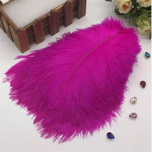 45-50cm venta al por mayor plumas de avestruz blancas teñidas plumas fiesta boda carnaval Festival pluma decoración DIY artes artesanía - Product Image 3
