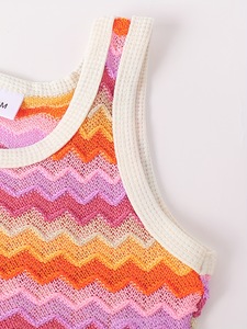 Ensemble deux pièces pour petite fille 2026 : débardeur en tricot à pompons + <span class=keywords><strong>short</strong></span> en jean à pompons – Adorable ensemble 2 pièces - Product Image 3