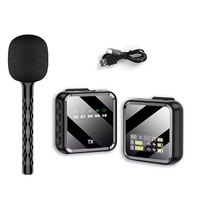 Micrófono Digital M32S con Pantalla LCD, Segundo Micrófono Inalámbrico con Adaptador y Kit de Soporte de Plástico para Entrevistas