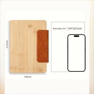 Custom A5 Grain Notebook with Magnetic Closure, Thick Business Journal for Office Writing, Personalized Logo Promotional Gift - Product Image 4