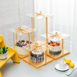 6 8 10 12 14 16 Inch Square Tall <strong>Transparent</strong> Clear Top <strong>Cake</strong> <strong>Box</strong> - Product Image 2