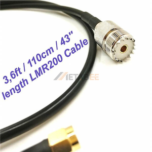 Connecteur de câble UHF mâle vers SMA RG58 femelle PL259 SO239 coudé à <span class=keywords><strong>90</strong></span> degrés SO-239 - Product Image 2