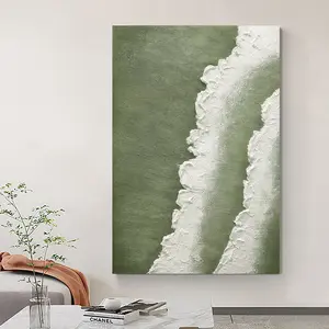 Dipinti ad olio 100% da soggiorno ingresso astratto semplice corridoio verde decorativo dipinto da appendere con struttura moderna