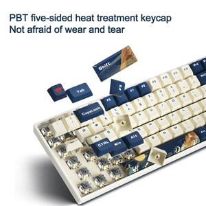 Teclado inalámbrico con cable Bluetooth recargable IBLANCOD K84 Teclado mecánico retroiluminado RGB de 84 teclas - Product Image 4