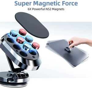 Support de téléphone portable magnétique pliable rotatif à 360 degrés pour voiture, avec aimant industriel permanent à découpe et pliage - Product Image 4