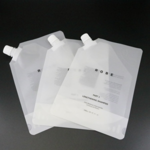 ถุงฟอยล์อะลูมิเนียมแบบมีพวยพิมพ์ลายตามสั่ง ขนาด 500 มล.-2 ลิตร แบบตั้งได้ สำหรับบรรจุภัณฑ์เครื่องสำอาง แชมพู โลชั่น และอื่นๆ - Product Image 1