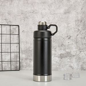 Botella Deportiva Aislada de 500ml/750ml, Termo de Acero Inoxidable con Tapa de Boquilla y Pajita para Exteriores - Product Image 4