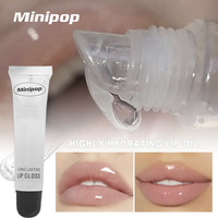 NOUVEAU Huile à Lèvres Hydratante Transparente OEM, Huile de Soin des Lèvres, Rouge à Lèvres Hydratant Effet Miroir Longue Tenue, Brillant à Lèvres en Gros