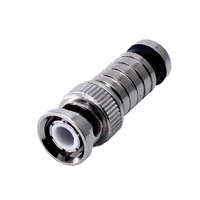 Conector BNC Macho de Compresión para Cable RG59 de 75 Ohmios, Conector BNC de Compresión para Cámara de Seguridad