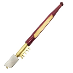 17.5mm Portable <span class=keywords><strong>coupe</strong></span>-verre professionnel <span class=keywords><strong>diamant</strong></span> pointe <span class=keywords><strong>coupe</strong></span>-verre crayon fenêtre verre artisanat couteau de <span class=keywords><strong>coupe</strong></span> manche en bois outil - Product Image 5