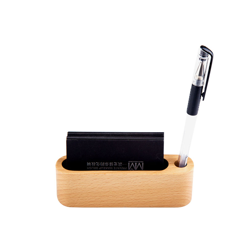 Креативное украшение из массива дерева коробки визитных карточек с держателем ручки, деловая, для офиса, деревянный держатель для карт модные многофункциональный бизнес