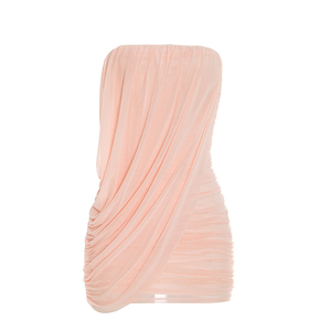Robe d'été pour femmes Viviblook C26DS067, nouvelle arrivée, couleur unie, élégante, sans manches, épaules dénudées, mini robe moulante - Product Image 5