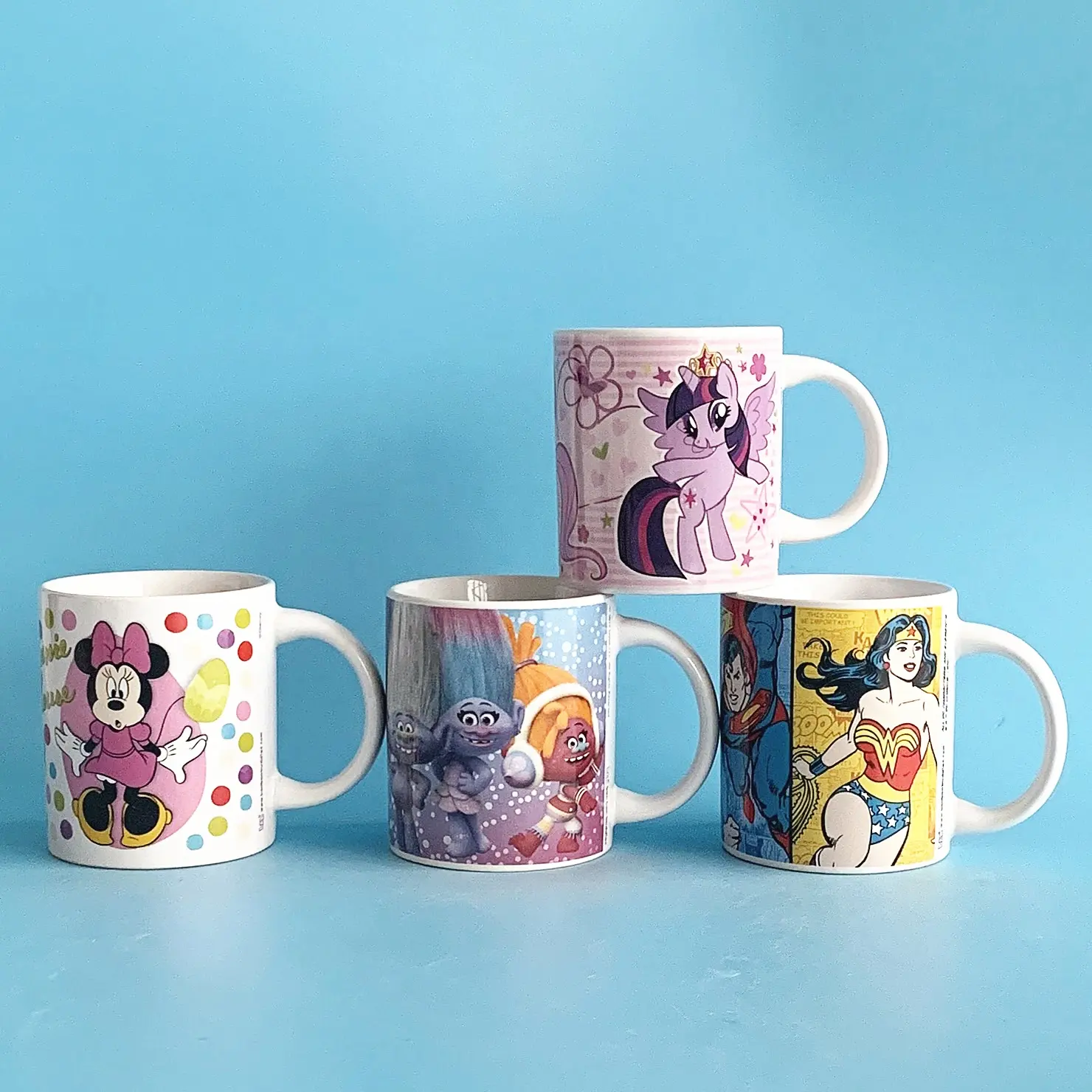 Wholesale 8 oz round ceramic mug with decal artwork printing Personalized cute pattern decal blank white ceramic cup/mug