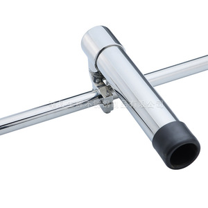Shining Fishing Rod Holder 22-32mm Stainless Steel For Lure Rod Boat <b>Yacht</b> Motorcycle Use - Product Image 2