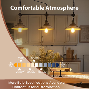 Ampoule LED à filament A15 haute luminosité en gros, 7W 1055LM, culot <span class=keywords><strong>E27</strong></span>, AC 220V, verre, CRI 90 élevé, économie d'énergie, pour maison, hôtel, intérieur - Product Image 4