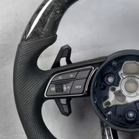 Volant de voiture en fibre de carbone forgée pour Audi A3 8V A4 A5 A6 C6 A7 C7 C8 A8 S3 S4 S5 S6 B8 B9 RS3 RS5 RS6 RS7 Q3 Q5 Q7