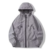 Veste à capuche Printemps Automne pour la randonnée en extérieur, Marque tendance, Style oversize audacieux, Nouveau modèle fin avec badge