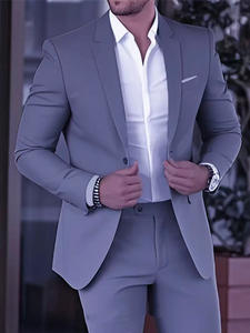 Оптовые мужские костюмы: деловой пиджак винного цвета, сшитый на заказ, смокинг, комплект из 2 предметов, приталенный крой, для жениха, для официальных мероприятий и свадеб - Product Image 6