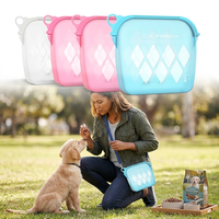 Sac de rangement pour aliments pour animaux de compagnie en silicone refermable, réutilisable, sans BPA, étanche, compatible micro-ondes, pour garder les aliments frais pour chats et chiens