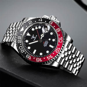 Tandoorio NH34A <span class=keywords><strong>montre</strong></span> pour hommes GMT main SUB luxe <span class=keywords><strong>montre</strong></span>-<span class=keywords><strong>bracelet</strong></span> noir bleu insertion en acier Sport montres mécaniques étanche 200m - Product Image 5